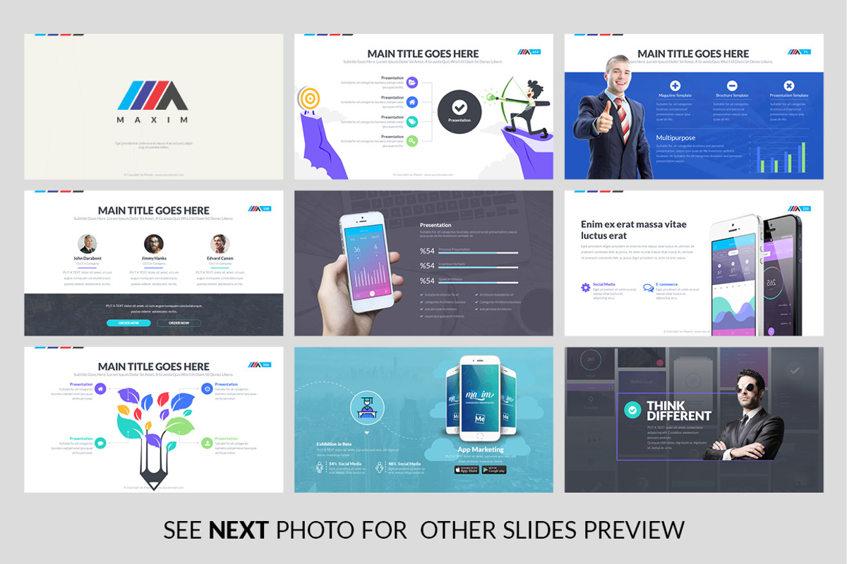 Maxim , Business Powerpoint Template, a Presentation Template by MeemSlide (Photo 3 of 6)