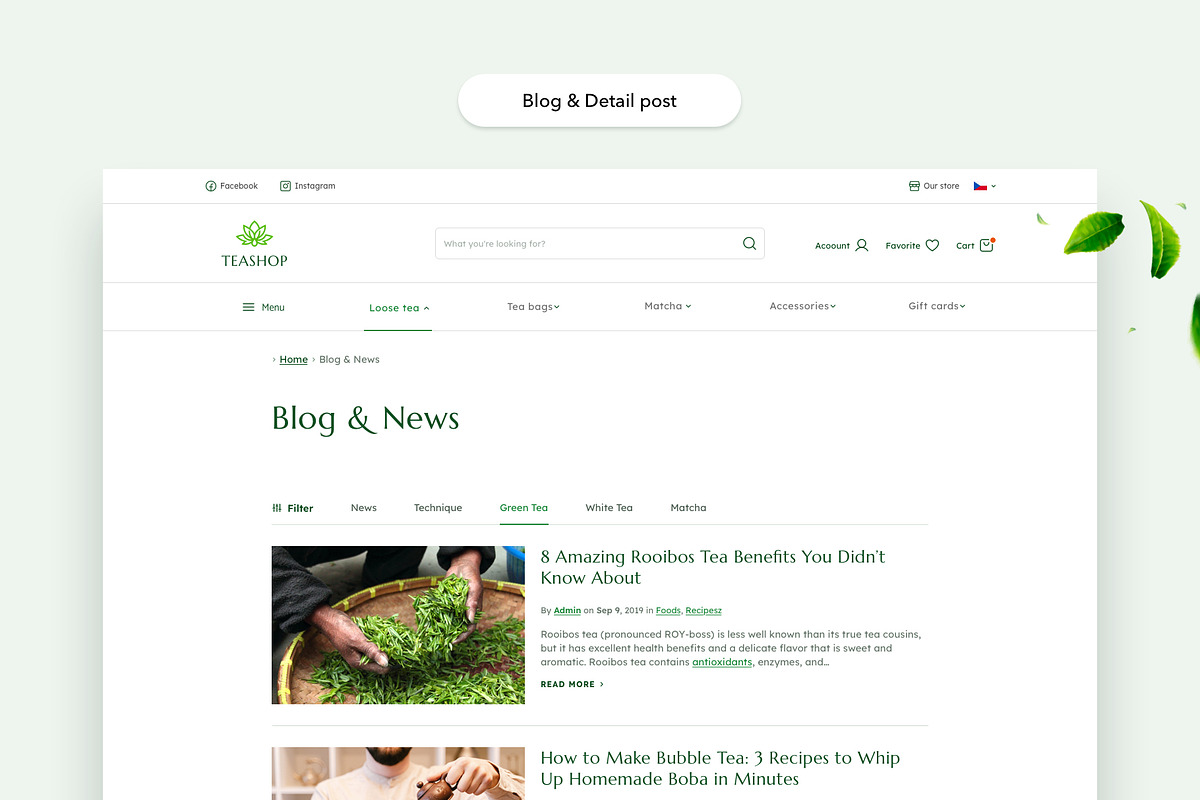 TEA SHOP–Modern, clean design, a Templates & Theme by Leschinger.cz (Photo 7 of 10)