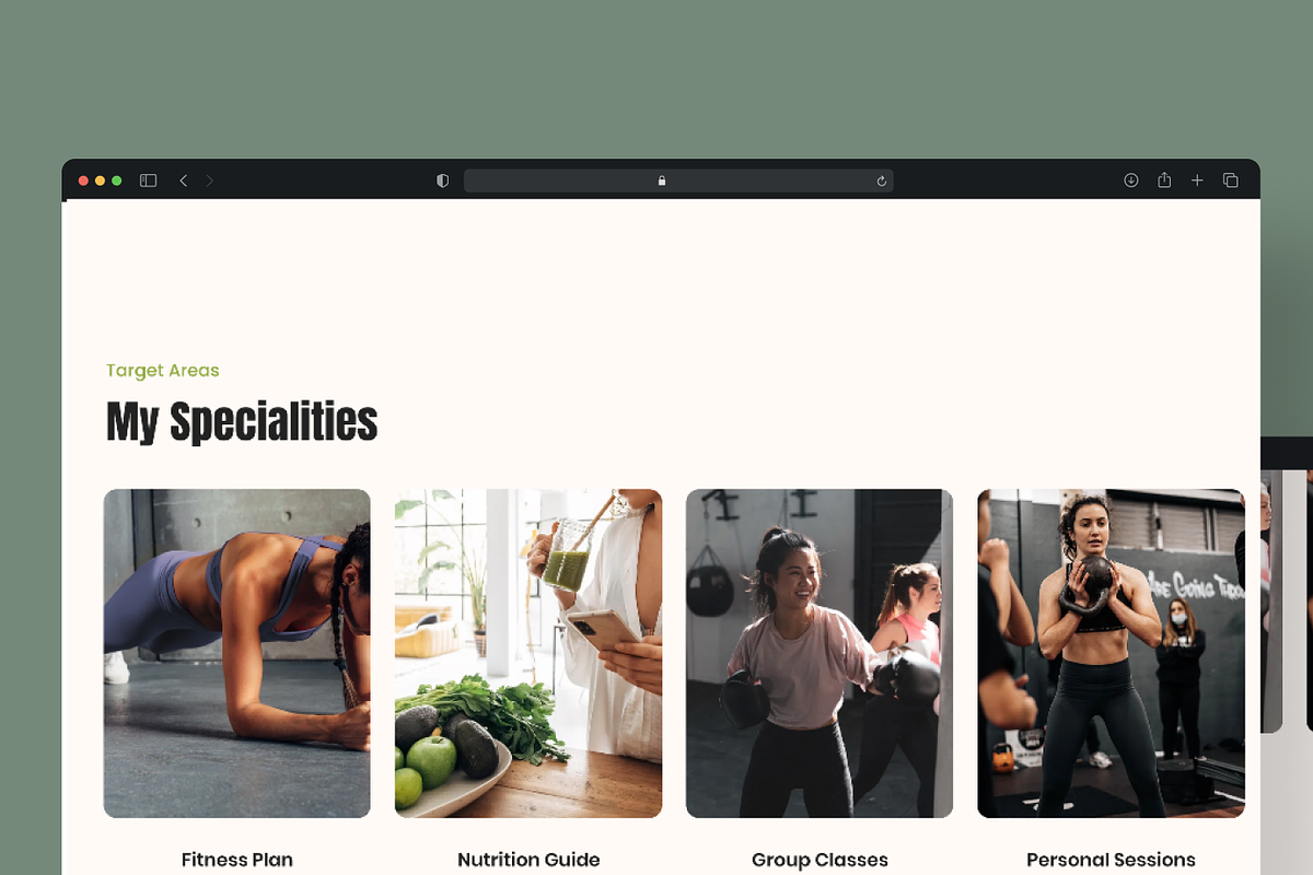 Personal Trainer Fitness Wix Website, a Wix Template by Emilia.Co Design Studios (Photo 3 of 6)