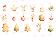 Cute Yellow Christmas Clipart, an Illustration by Markicha Art (Thumbnail 6 of 7)