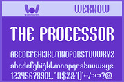 The Processor font, a Font by weknow (Thumbnail 1 of 8)