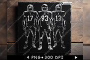 Three American Football Players Gear, a Background Graphic by LaseredNinja (Thumbnail 5 of 7)