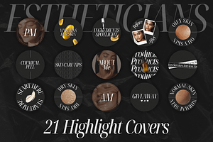 Beauty Instagram Highlights Covers, a Social Media Template by Xenié Creative
