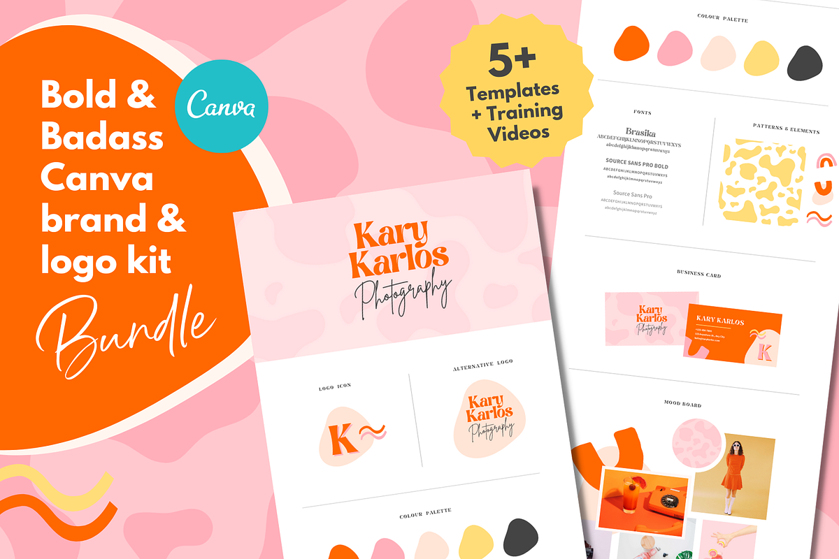 Bold logo design, Canva Branding Kit, a Branding & Logo Template by Kurly Creative (Photo 1 of 12)