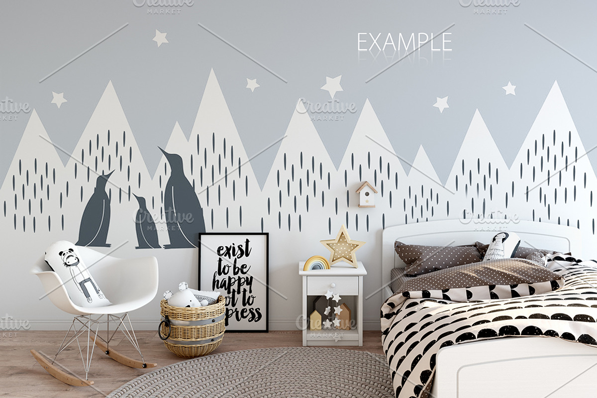 KIDS WALL & FRAMES Mockup Bundle - 2, a Print Template by Yuri-U (Photo 36 of 43)