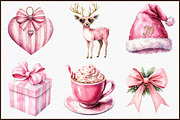 Preppy Pink Christmas Clipart Png, an Illustration by Sublimation Artist (Thumbnail 3 of 6)