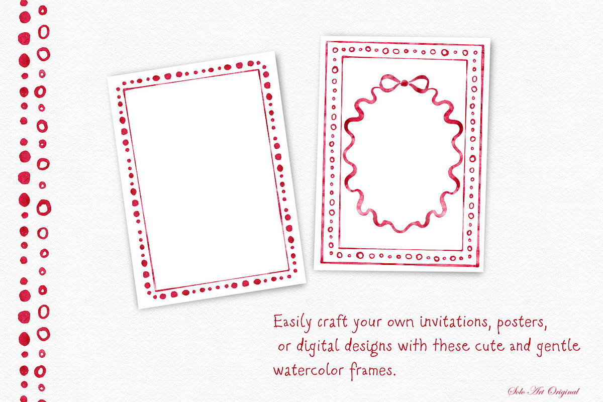 Frames Bundle Hand-Drawn Watercolor, an Object Graphic by Solo Art Original (Photo 7 of 11)