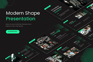 Modern Shape - Powerpoint, a Presentation Template by AQR Studio