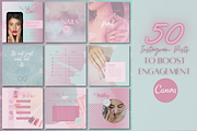 Nail Instagram Template Green & Pink, a Social Media Template by Faytemplates (Thumbnail 3 of 10)