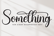 Something | Script Font, a Handwritten Font by Scratchones (Thumbnail 1 of 9)