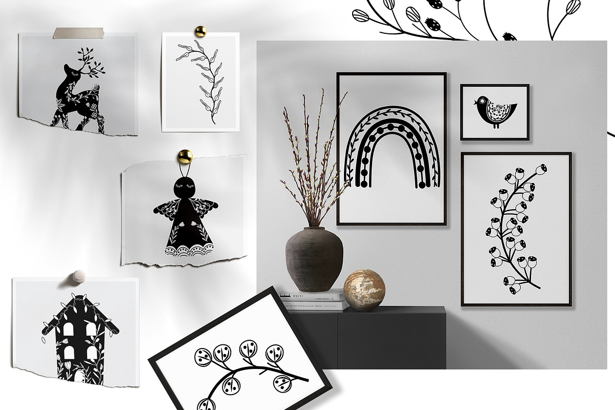 Scandinavian Christmas illustration, an Animal Illustration by Usis (Photo 9 of 16)