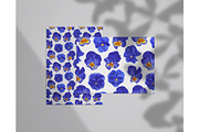 Blue Pansies Seamless Pattern, a Pattern Graphic by MarynaPetrovska (Thumbnail 9 of 11)