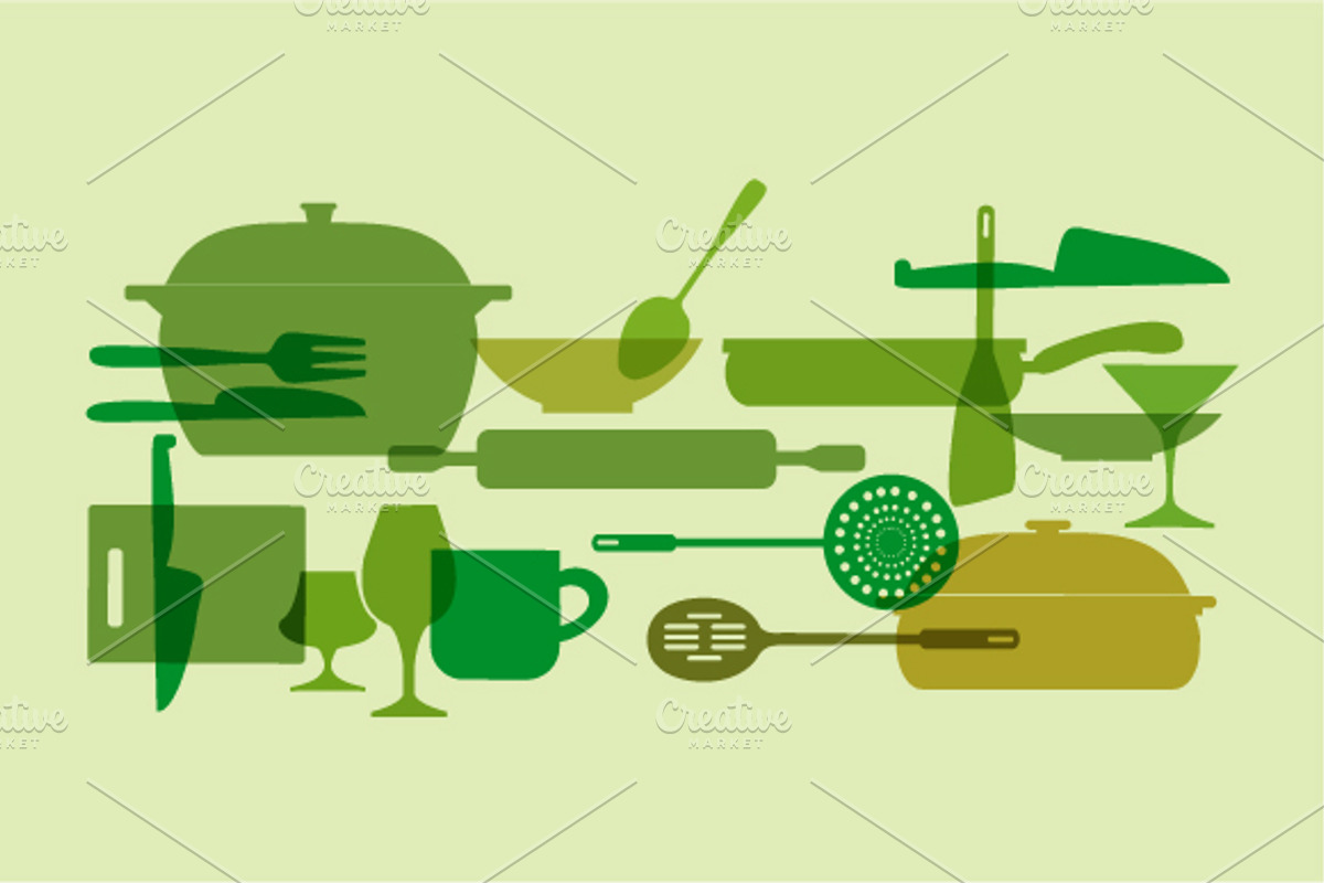 Kitchenware vector set, a Decorative Illustration by zoya (Photo 2 of 3)