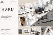 Haru - Magazine Mockup Scene Creator, a Books & Magazine Mockup by graphicpages (Thumbnail 1 of 13)