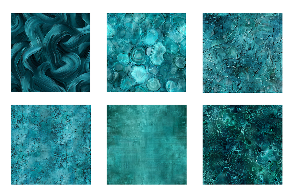 Teal Textures Seamless Digital Paper, a Pattern Graphic by Chromolume Studio (Photo 3 of 28)