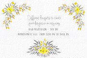 Yellow & Grey Flowers hand painted, a Decorative Illustration by MaraquelaStudio (Thumbnail 5 of 8)