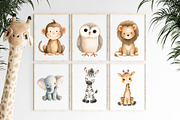 Cute Safari Animals Watercolor, an Animal Illustration by Deckar_art (Thumbnail 2 of 6)