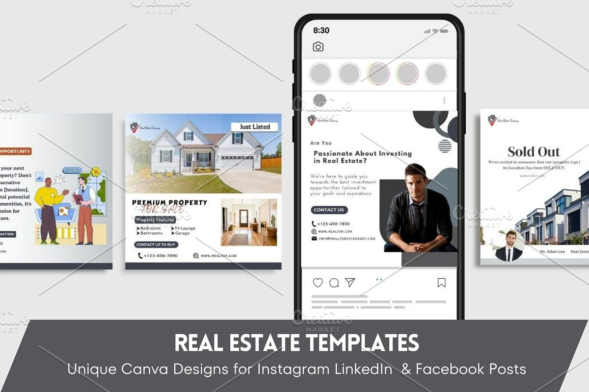 Real Estate Editable Canva Templates, a Social Media Template by I&K (Photo 2 of 2)