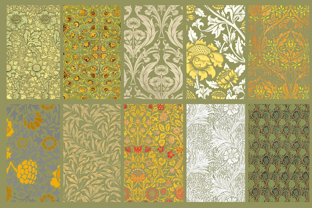 William Morris Seamless Patterns 5, a Pattern Graphic by ARTOZEN DIGITAL (Photo 15 of 19)