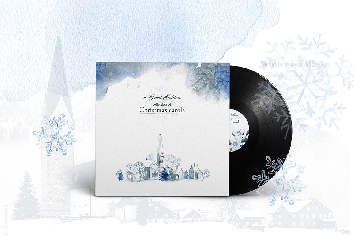 Snow Mice. Clipart set., a Decorative Illustration by Dinkoobraz (Photo 8 of 12)