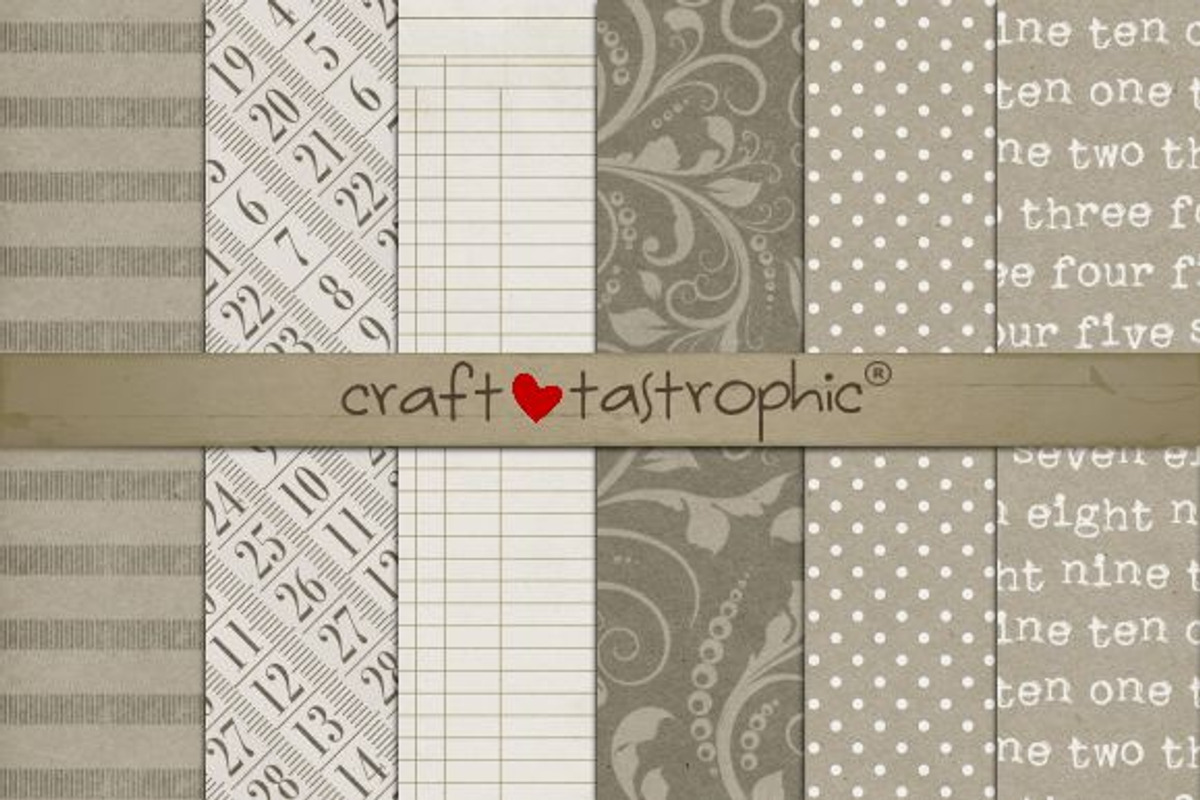 By The Numbers Paper Pack, a Pattern Graphic by Craftastrophic-Stuff