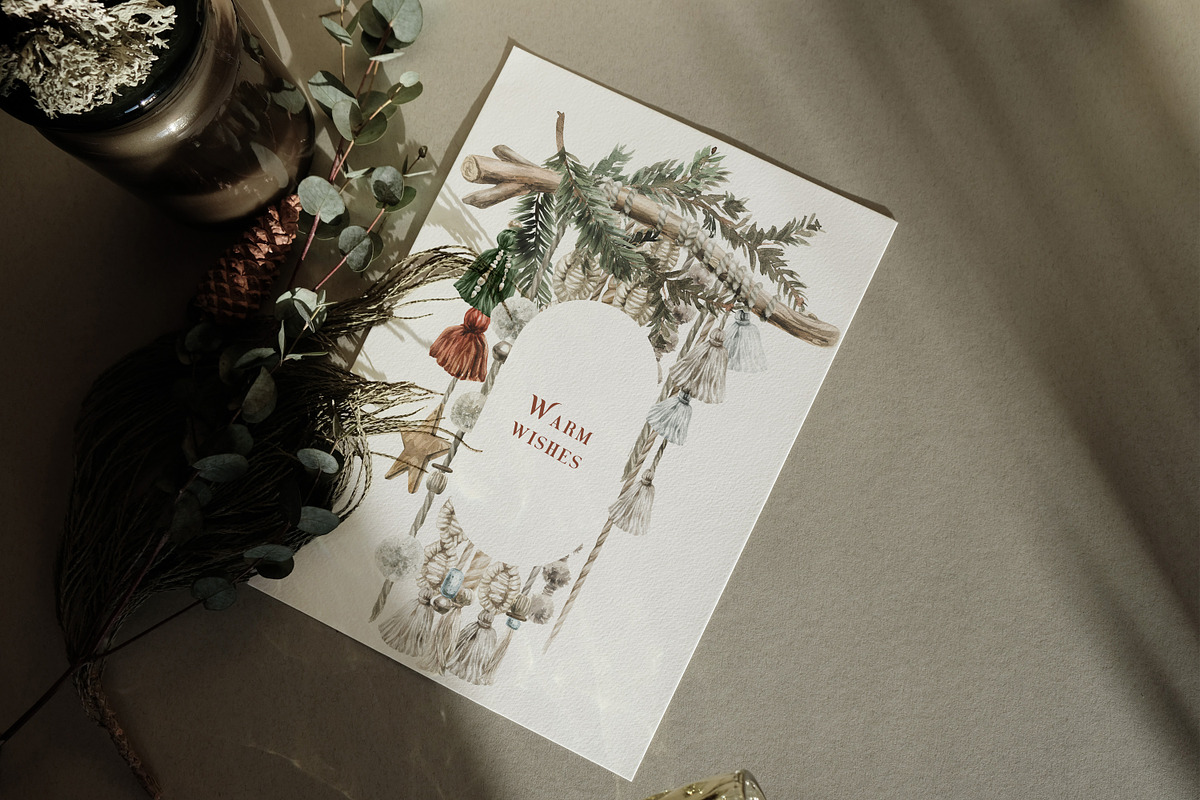Christmas Decor Watercolor Set, a Decorative Illustration by Cat In Colour (Photo 2 of 14)