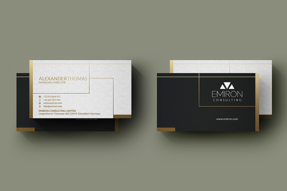 Luxury Gold Business Card, a Business Card Template by Marvel (Photo 1 of 5)