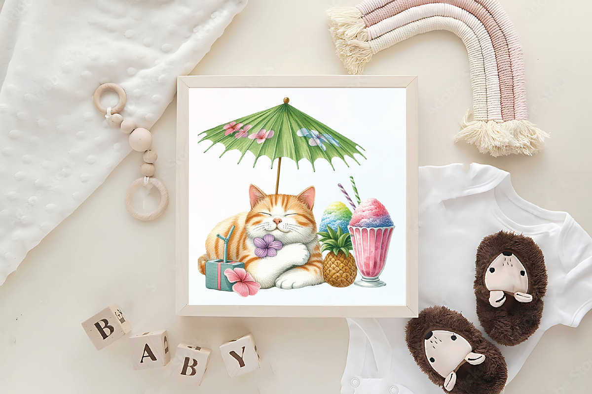 Cute Summer Animals Clipart, an Illustration by CraftArtStudio (Photo 6 of 6)