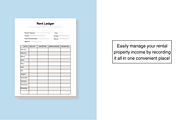 Rent ledger for landlords, a Stationery Template by SassyCorners (Thumbnail 2 of 6)