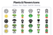500 Plants & Flowers Vector Icons, an Outline Icon by Juicy Icons (Thumbnail 5 of 6)
