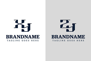 Letters YX YZ Monogram Logo Set, a Branding & Logo Template by Pray Art Design Studio
