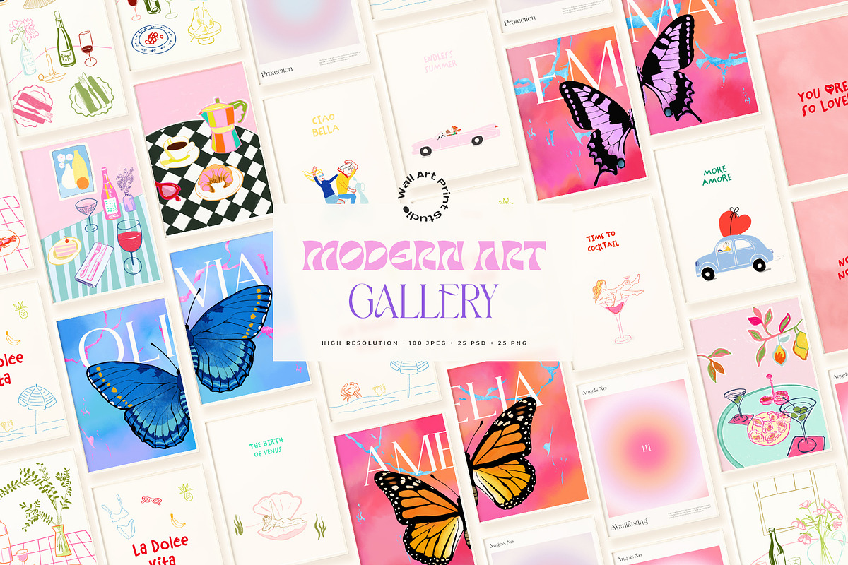 Modern Art Gallery 7, a Graphic by Wall Art Print Studio (Photo 1 of 16)