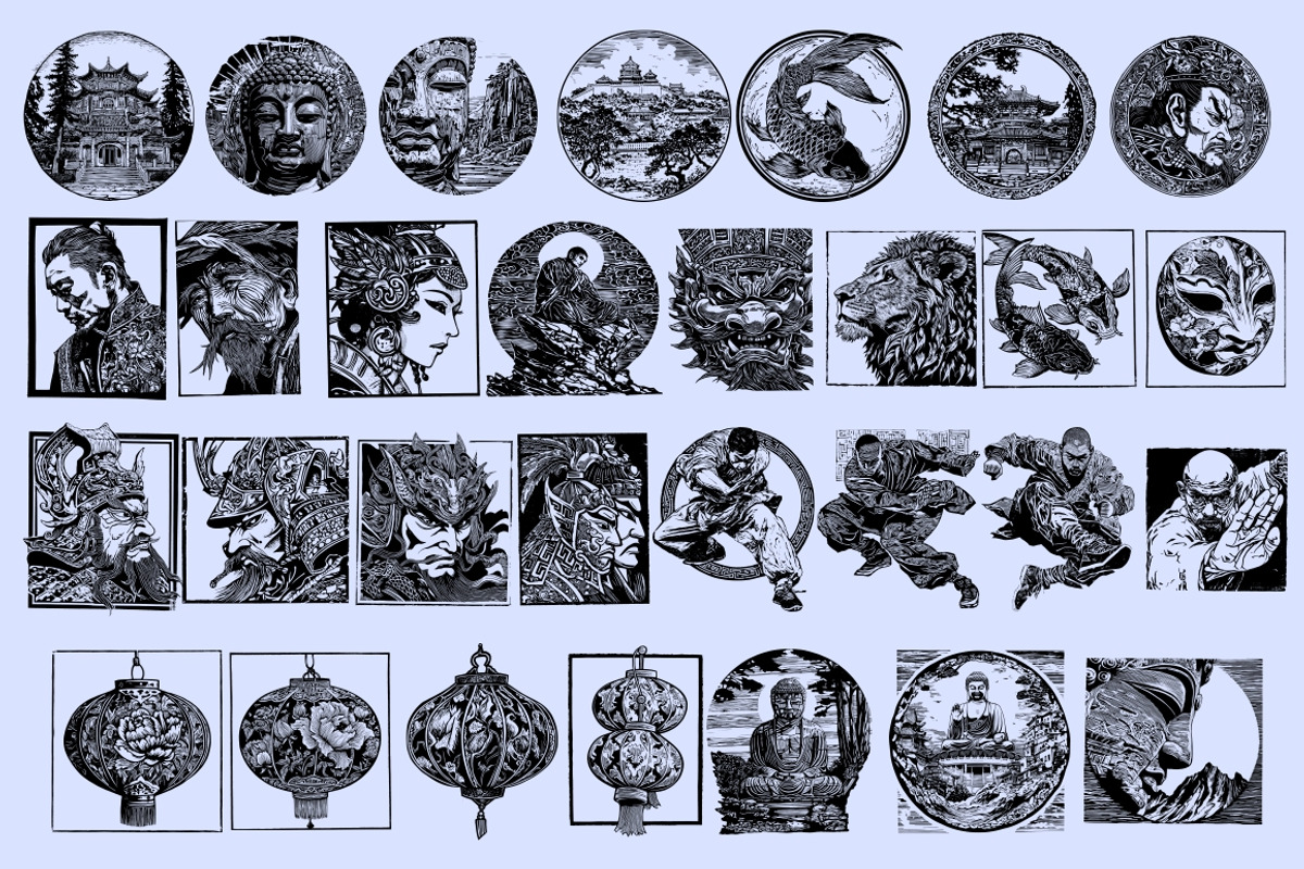 Chinese Culture vector illustrations, an Object Illustration by Nocturnal Wolf (Photo 12 of 19)