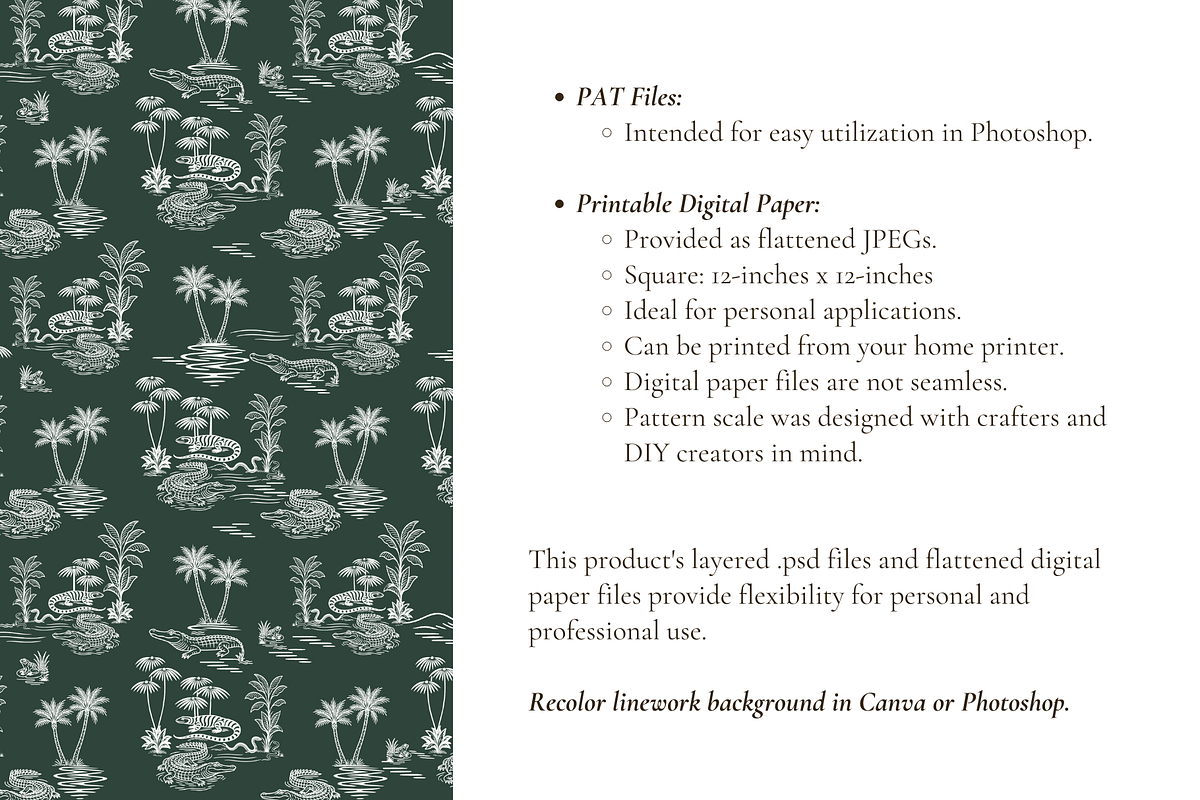 Swamp Toile de Jouy Pattern, a Pattern Graphic by Hughes Studio (Photo 7 of 8)