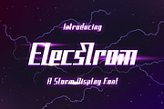 Elecstrom - Storm Display Font, a Font by Typefactoryco (Thumbnail 1 of 9)