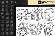 150 Procreate Sweet Doodle Stamps, a Brush Add-On by DrawingStoryShop (Thumbnail 3 of 6)