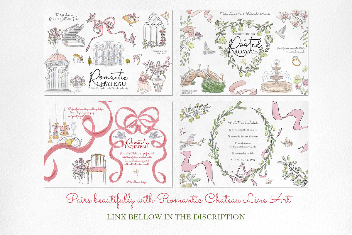 Rooted Romance. Wedding Line Art Kit, an Object Graphic by Mio Buono (Photo 16 of 16)