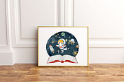 Baby astronaut watercolour clipart, an Illustration by heyiamalice (Thumbnail 11 of 12)