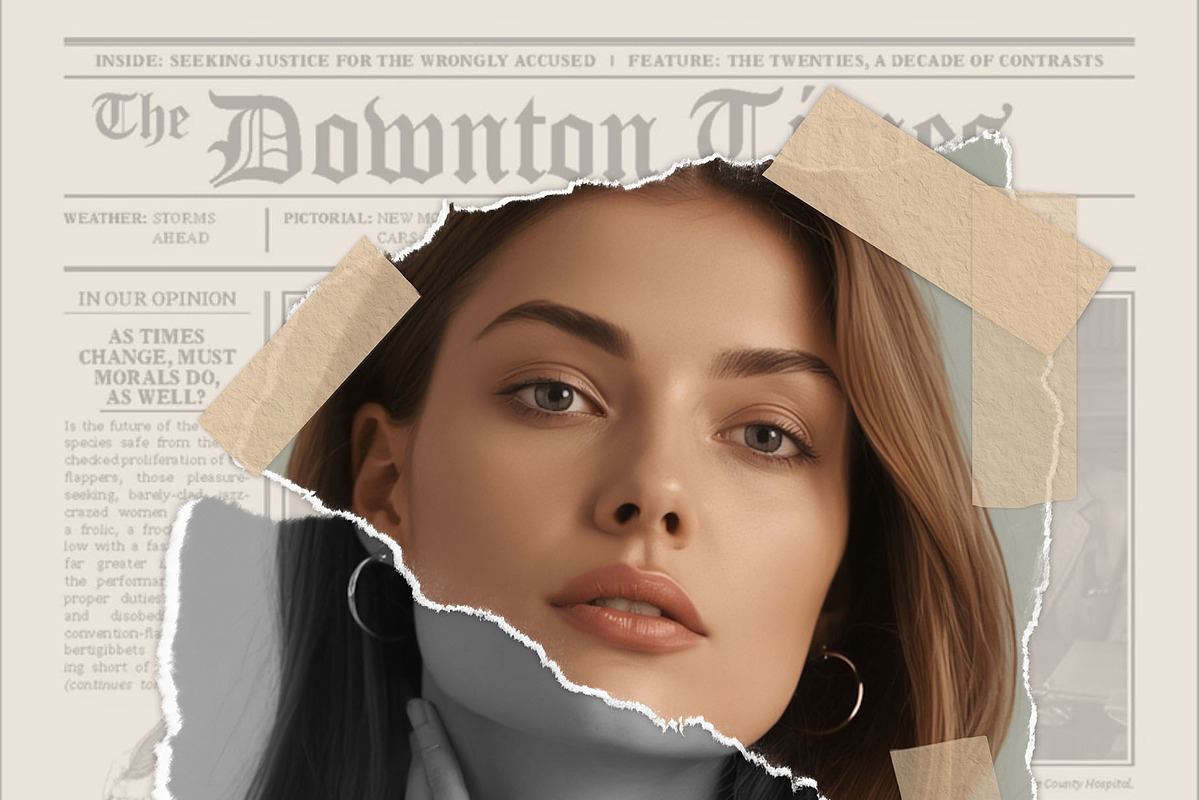 Torn Paper Cut Photo Template, an Action Add-On by MRI STUDIO (Photo 32 of 34)