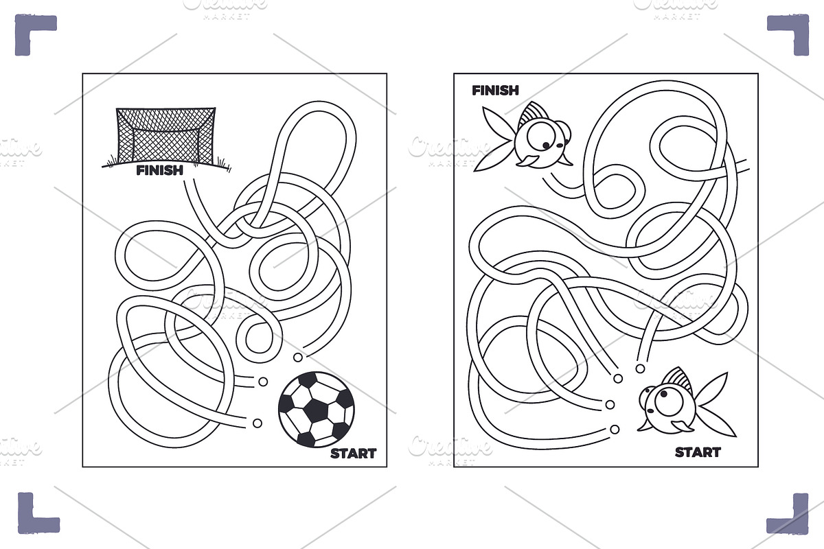 12 MAZES (activity pages), an Education Illustration by Bonfloret Studio (Photo 3 of 7)
