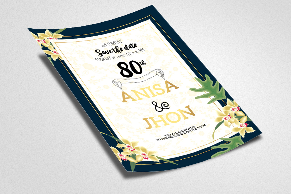 Wedding Floral Invite Templates, an Invitation Template by Psd Templates (Photo 2 of 2)