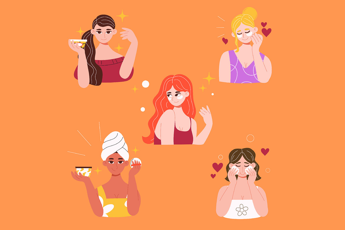 Orange Skincare Asset Illustration, a Person Illustration by graphicook