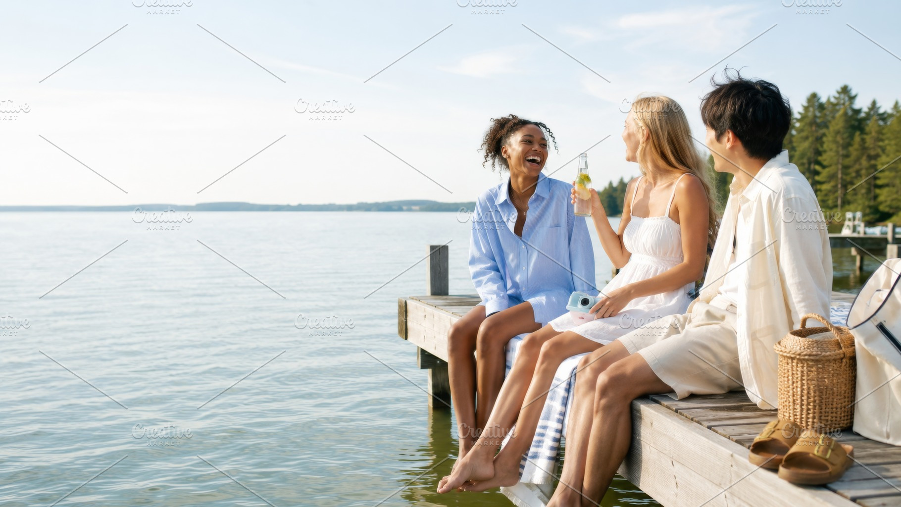 Group of friends enjoying leisure ti, a Photo by Dvoevnore photos