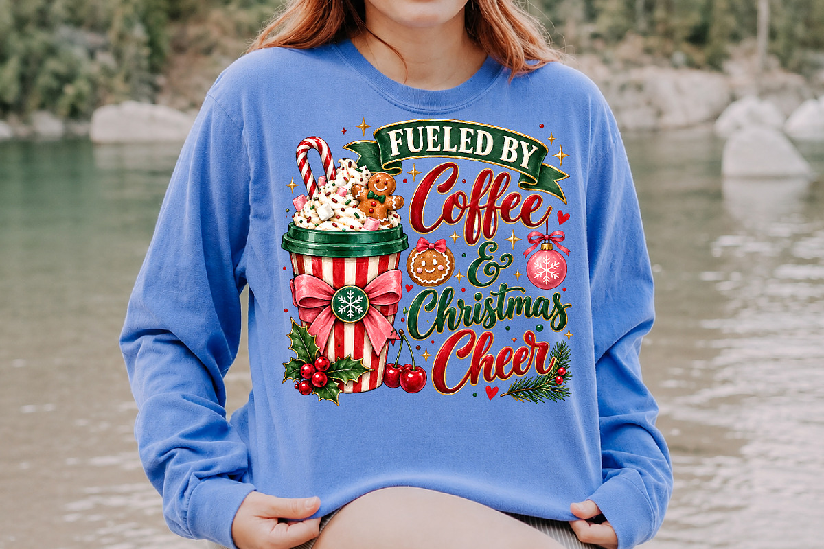 Fueled By Coffee & Christmas Cheer P, a Seasonal Illustration by Rose Art (Photo 4 of 4)
