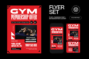 Gym Membership Offer Flyer, a Flyer Template by graphicook