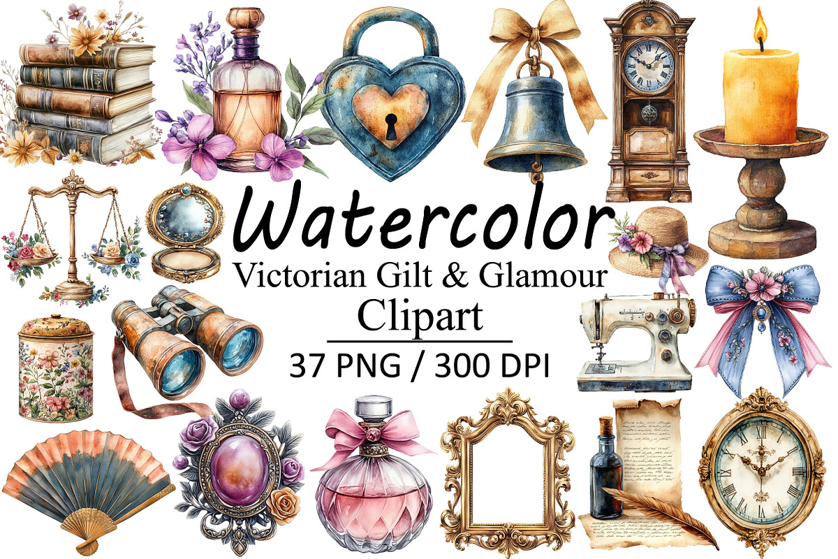 Victorian Gilt & Glamour Clipart, an Illustration by Design Market (Photo 1 of 3)