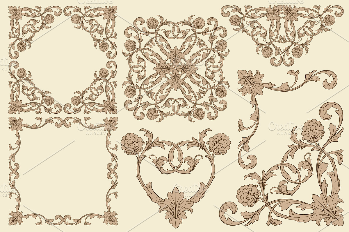 Frames and Borders Decorative vector, an Object Graphic by Samira (Photo 3 of 6)