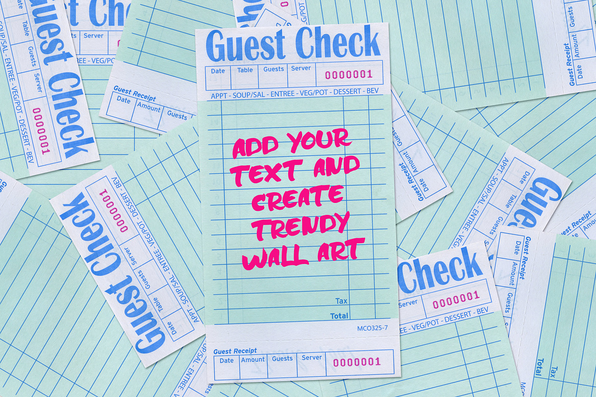 Guest Check Stock Image High Res, a Background Photo by Heather Green Designs (Photo 6 of 6)