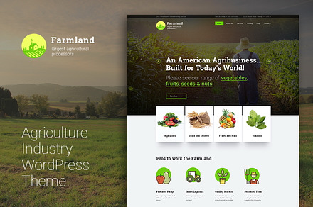 Agriculture Farming Wordpress Theme, a WordPress Template by Zemez