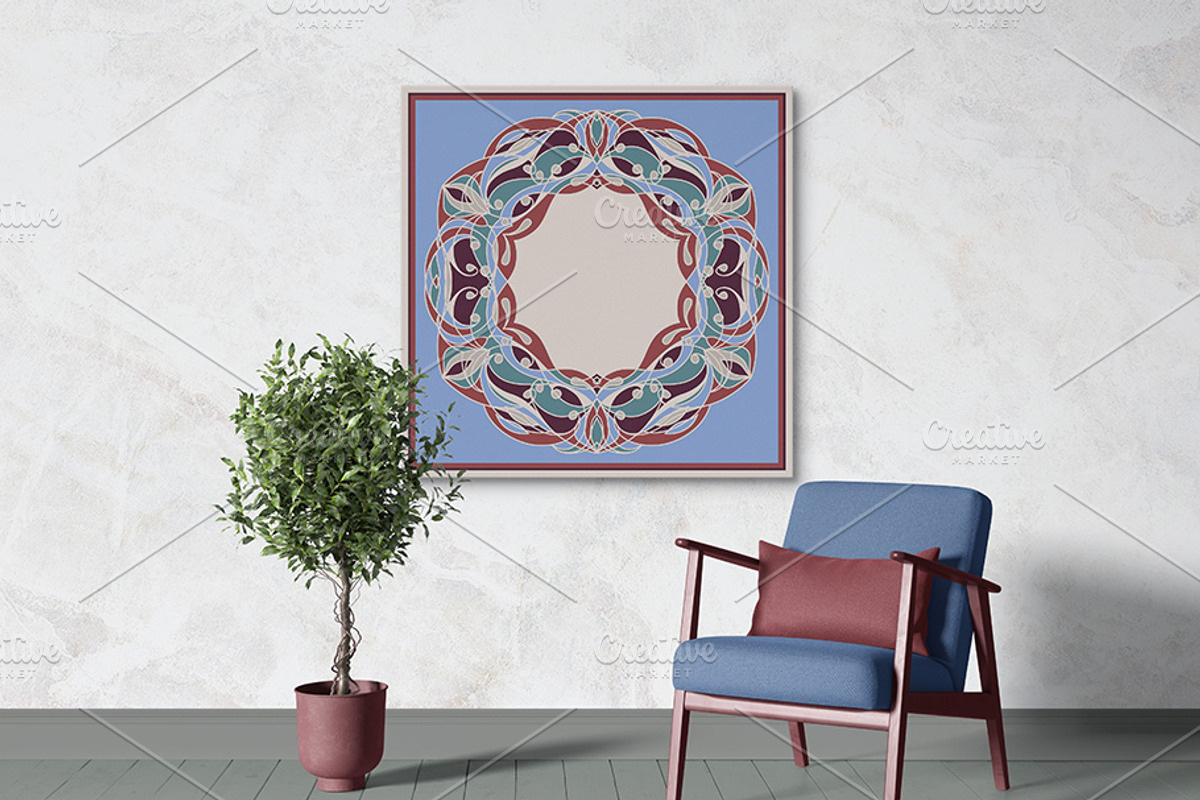 CAMEO - Hand-Drawn Silk Bandana, an Object Graphic by ilustrinna (Photo 8 of 8)